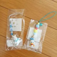 ディズニーストア ドナルド　くまのプーさん　 ストラップ　レトロ　当時物　レア