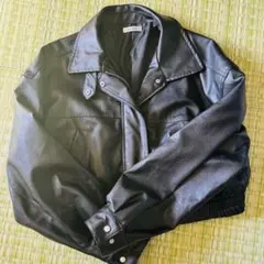 INGNI ブラック レザージャケット ライダースジャケット ショート丈