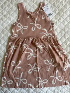 リボン柄 ピンク ワンピース 100/105