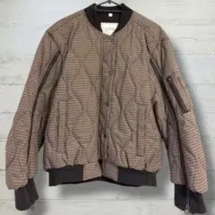 rokh×GU キルティングブルゾン ジャケット チェック M コラボのサムネイル
