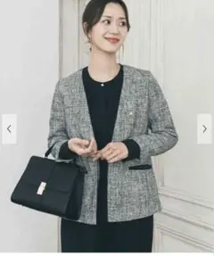 新品タグ付き　ツィードVネックロングジャケット　アーバンリサーチドアーズ