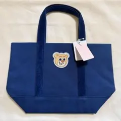 美品】ラブラリー オールドテディ ワッペントート ネイビー L+ハンドル
