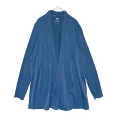 エアリズムUVカットシームレスストールカーディガン 長袖 S ブルーUNIQLO