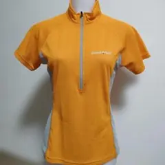 mont-bell メッシュハーフジップシャツ オレンジ　М