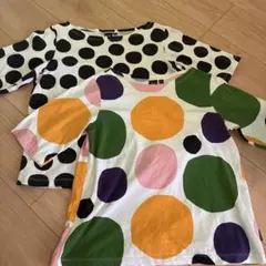 UNIQLO マリメッコ 半袖Tシャツ 2枚セットのサムネイル