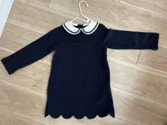 Jacadi ネイビー ワンピース　スカラップ