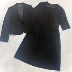 極美品◆LES MUES ブラックフォーマル 2点セット◇15号 大きいサイズ