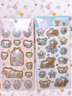 ★リラックマ キラッとぷくぷく エアー シール★192シャカシャカ コリラックマ