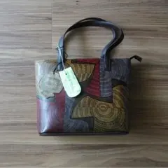 新品未使用　レザー　トートバッグ　和柄バッグ　和風