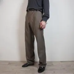 BANANA REPUBLIC シングルノータックスラックス 茶/XW113