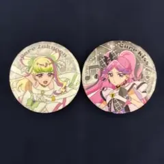 映画キミとアイドルプリキュア♪ キュアズキューン、キッスオーロラ缶バッジセット