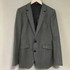 新品同様本物スーツセレクトSUITSELECTウールストライプスーツメンズ