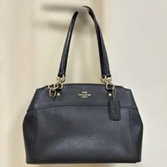 COACH ブラックレザー ハンドバッグ