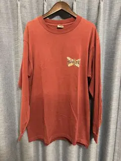 HANG TEN 長袖Tシャツ ボルドー サーフ ヴィンテージ