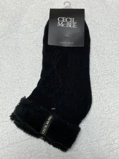 新品未使用 タグ付き CECIL McBEEセシルマクビー 厚手靴下 ブラック①
