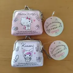 ハローキティ・クロミ PVCがま口ポーチ