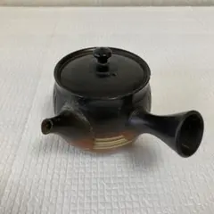 D-4 【伝統工芸】萬古焼 横手急須 昭和レトロ 茶器 急須 ヴィンテージ 