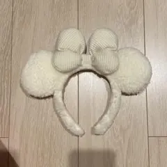 ミニー型耳付きカチューシャ ホワイト