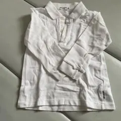ミキハウス mikihouse 長袖ポロシャツ 白 100