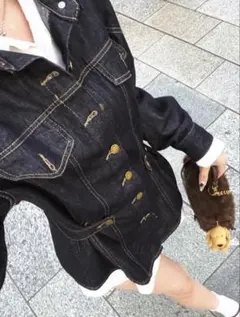 ウエストマークデニムシャツジャケット　ワンホン