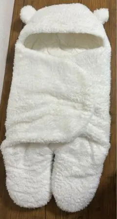 フリースふわもこおくるみ　くま　Mサイズ