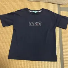 Lindsay スヌーピー 刺繍 Tシャツ ネイビー Lのサムネイル