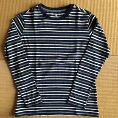 ユニクロ ボーダーカットソー ロンT　150