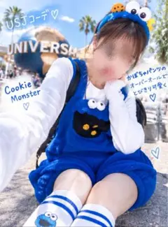 USJ クッキーモンスター サロペット カチューシャ セット 美品 ハロウィン