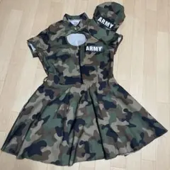 美品 CQ CLUB Queen 迷彩ワンピース キャップ付のサムネイル