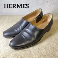 エルメス HERMES レザー スリッポン ローファー ブラックのサムネイル