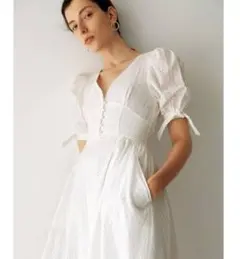 snidel コットンパンチングレースワンピース