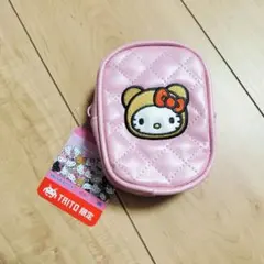 タイトー限定　Myハローキティ　キルト刺繍ポーチ　クマキティ