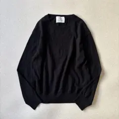 【美品】BYユナイテッドアローズ　ウールカシミヤ　クルーネックニット　黒