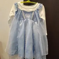 アナ雪　エルサ☆ 水色ワンピース 90cm