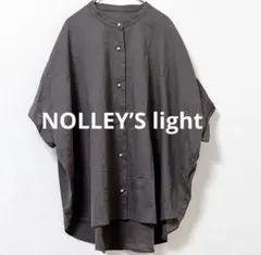 NOLLEY’S light パールボタンバンドカラー ギャザーブラウスゆったりのサムネイル