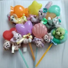 ディズニーシー　ダッフィーフレンズ　ぬいぐるみ　スティック　7種セット