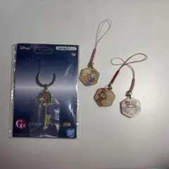 ディズニープリンセス　美女と野獣　ベル　メタルキーホルダー 鍵　キーホルダー付き