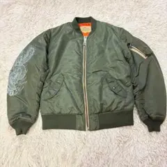 希少　アヴィレックス　AVIREX　ma-1　フライトジャケット　スカル　XL