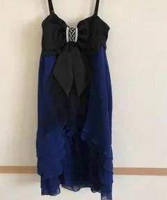 ドレス 結婚式 二次会 リボン ワンピース Mサイズ