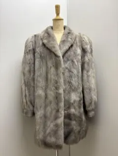 SAGA MINK ROYAL サガミンク リアルファーコート シルバー系 毛皮