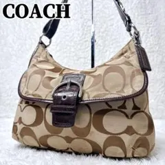 COACH Soho Signature Shoulder Bag brown