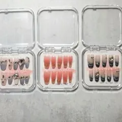 セット売り ネイルチップ 付け爪 韓国ネイル ワンホンネイル