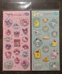 【すりガラス風シール】サンリオ クロミ マイメロ キティ ボンボン うるちゅる①