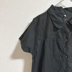 ノーブランド 【サイズ不明】 シャツ ブラウス 半袖 チュニック丈 レース