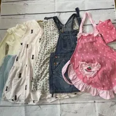 ワンピース エプロン 5点 まとめ売り 110 女の子