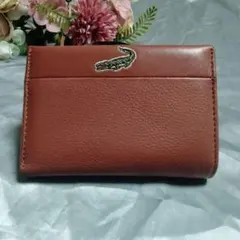未使用　Crocodile 二つ折り財布 レザー　ブラウン