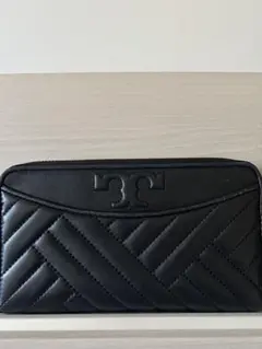 (美品)大人気、トリーバーチ、長財布、ラウンドジップ、オールレザー、人気色、黒