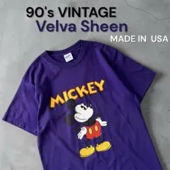 美品90s USA製ビンテージDisneyミッキーマウスTシャツディズニー古着のサムネイル