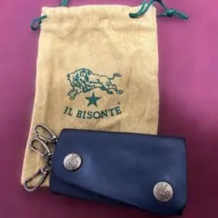 し*け様 IL BISONTE ブラックレザーキーケース