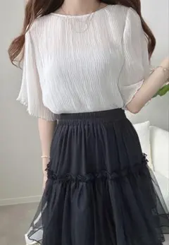 【新品】GRL 波プリーツプルオーバー